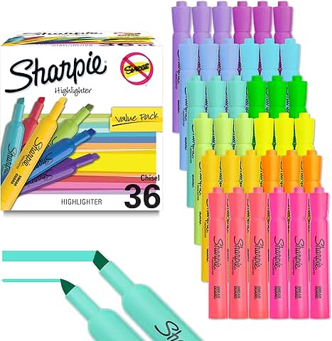 12 Assorted Chisel Tip Highlighters for Study and Office