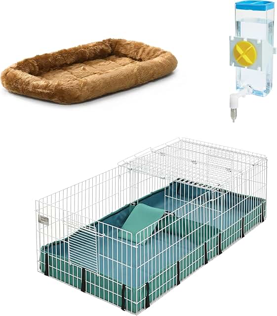 Guinea Pig Cage with Bed and Water Bottle