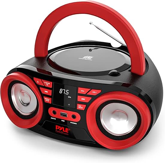 Portable CD Player with Bluetooth and Radio