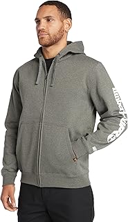 Men's Full-Zip Hooded Sweatshirt, Large, Dark Charcoal Heather