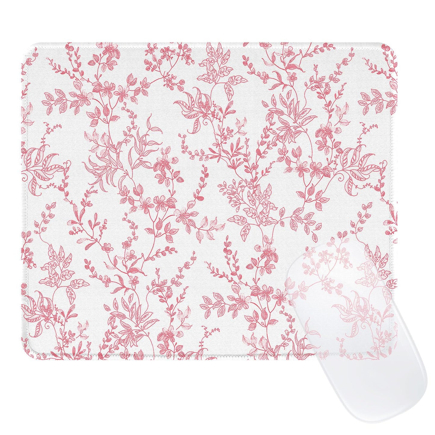 Pink floral waterproof non-slip mouse pad