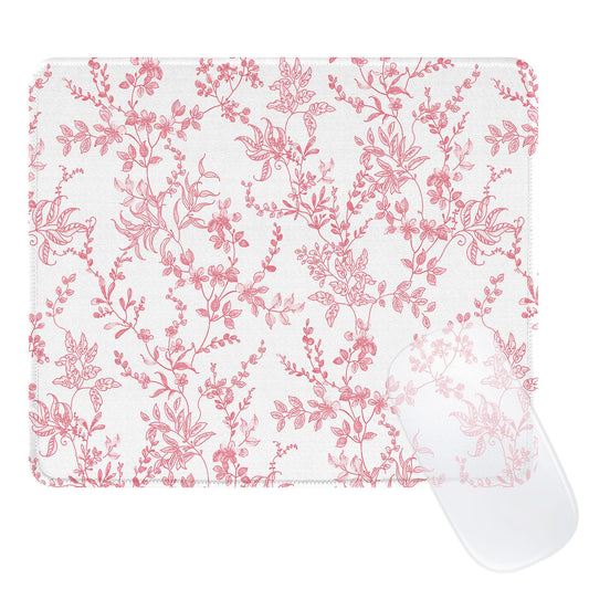 Pink floral waterproof non-slip mouse pad
