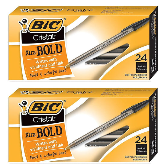 Black 1.6mm Ballpoint Pens, 48 Pack