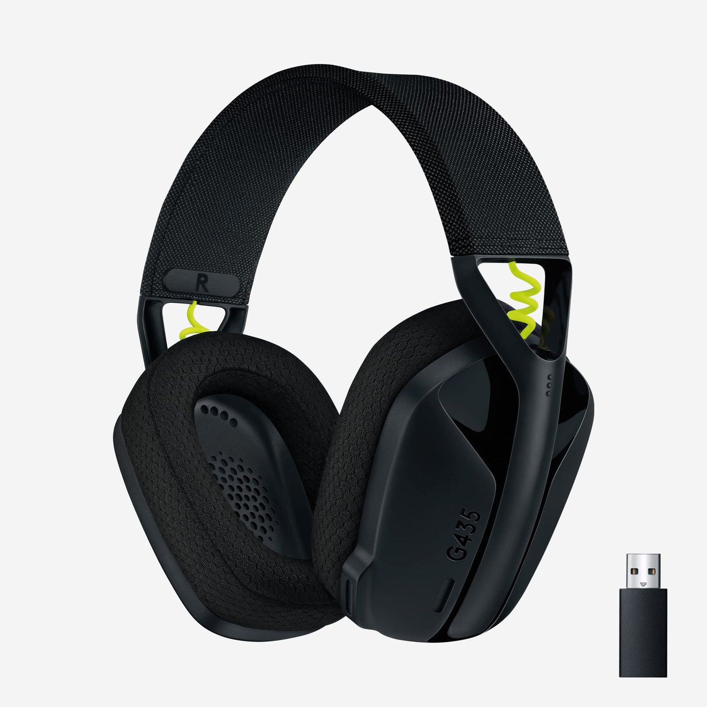 435 LIGHTSPEED and Bluetooth Wireless Gaming Headset - Lightweight over-ear headphones, built-in mics, 18h battery, compatible with Dolby Atmos, PC, PS4, PS5, Nintendo Switch, Mobile - Black
