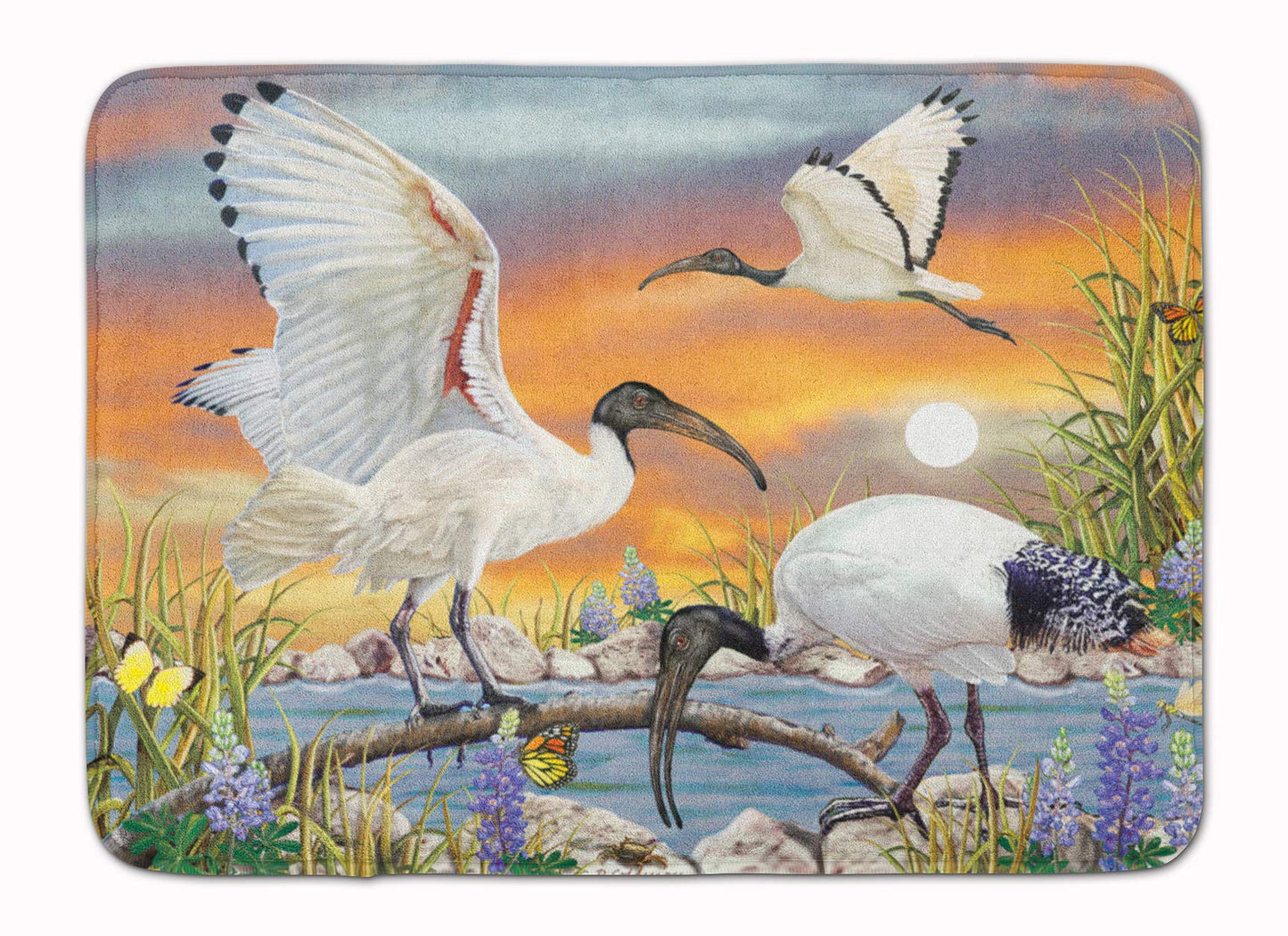 PRS4035RUG Sacred Ibis Bath Mat Machine Washable Anti-Fatigue Memory Foam Kitchen Rug, 19 X 27, Multicolor