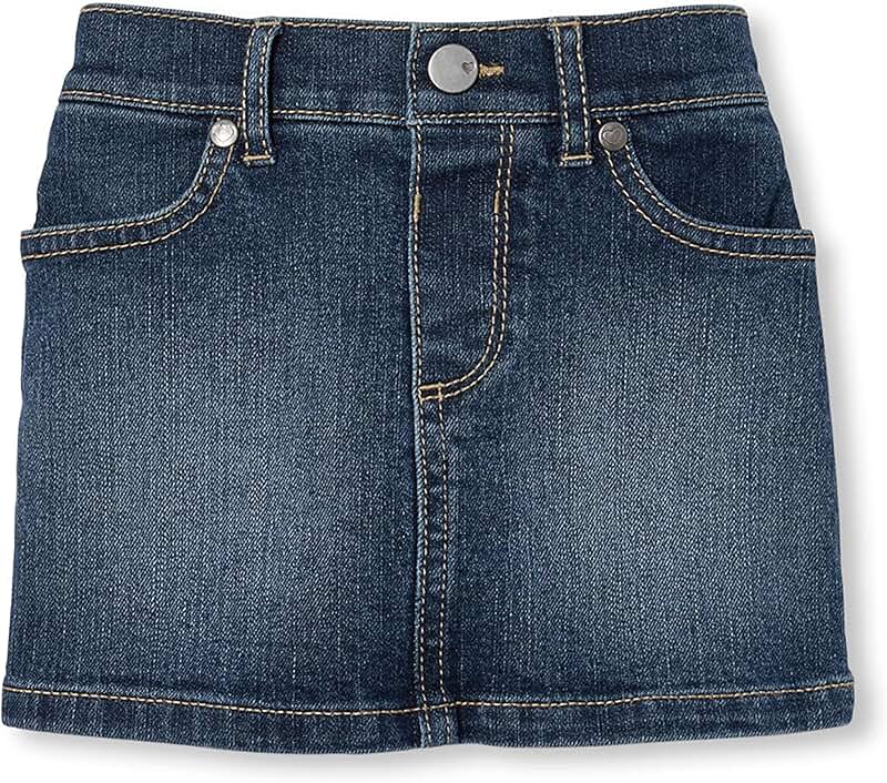 Baby Girls and Toddler Girls Denim Skort