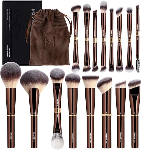 16-Piece Professional Makeup Brush Set with Bag