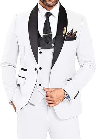 Men's Slim Fit Tuxedo Suit Set for Wedding and Party