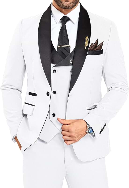 Men's Slim Fit Tuxedo Suit Set for Wedding and Party