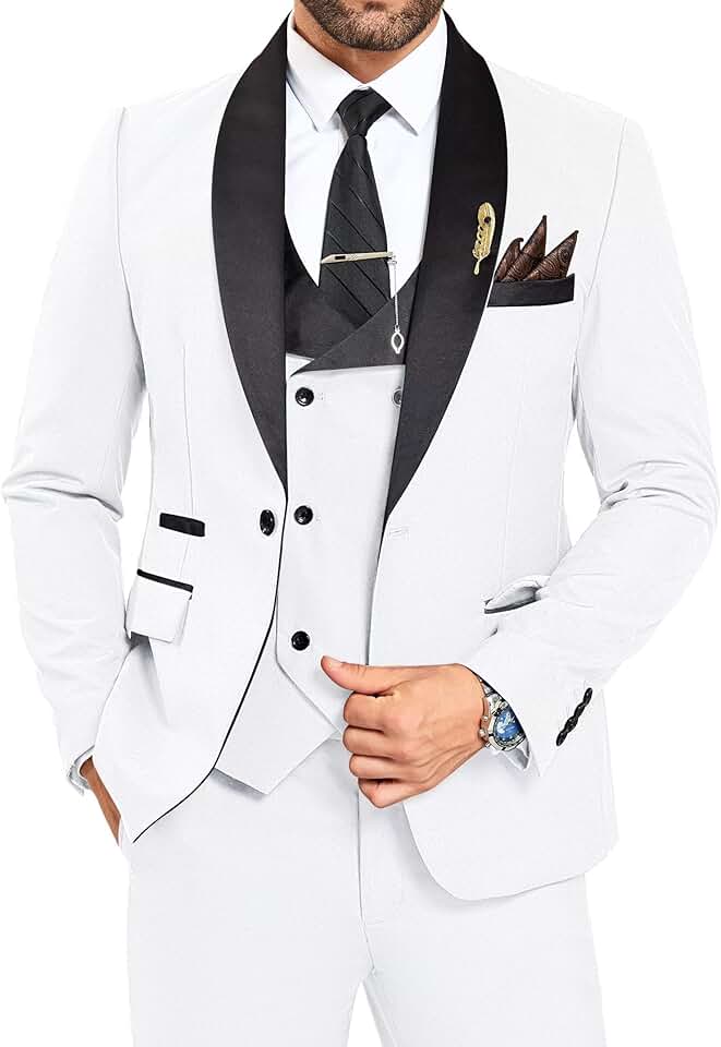 Men's Slim Fit Tuxedo Suit Set for Wedding and Party