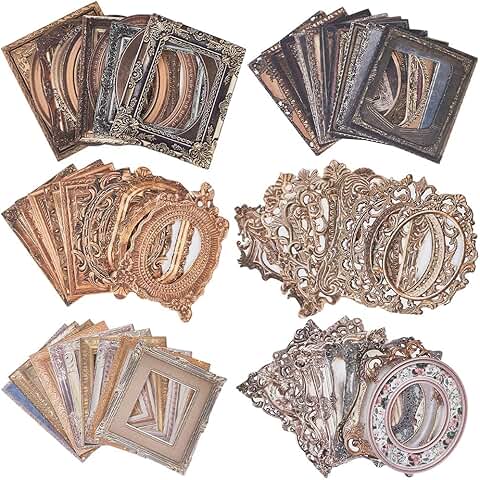 180 Pieces Vintage Scrapbook Frame Stickers for Crafts