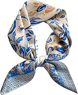 Elegant 27.5-inch Satin Square Scarf for Women