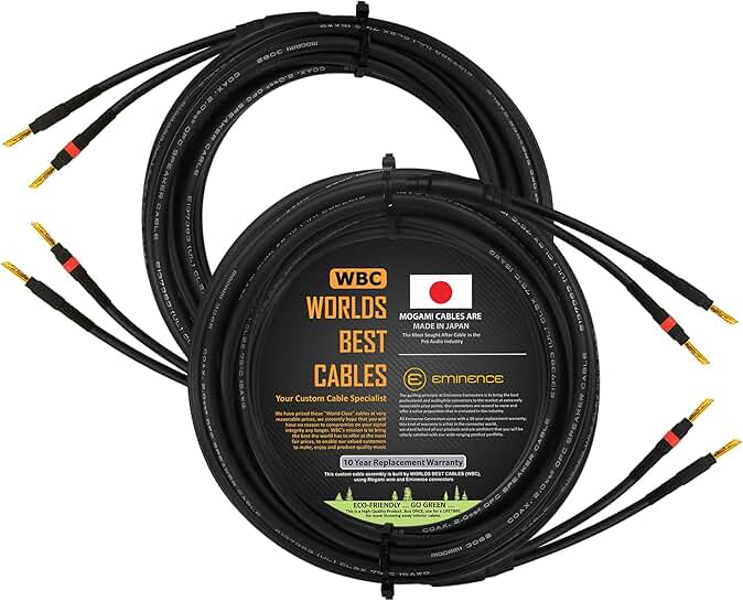Custom Audio Cable Bundle with RCA and XLR Plugs
