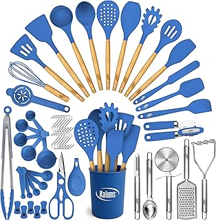 50-Piece Heat-Resistant Silicone Kitchen Utensil Set