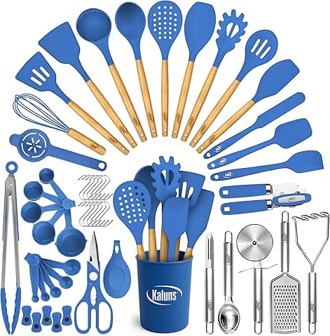 50-Piece Heat-Resistant Silicone Kitchen Utensil Set