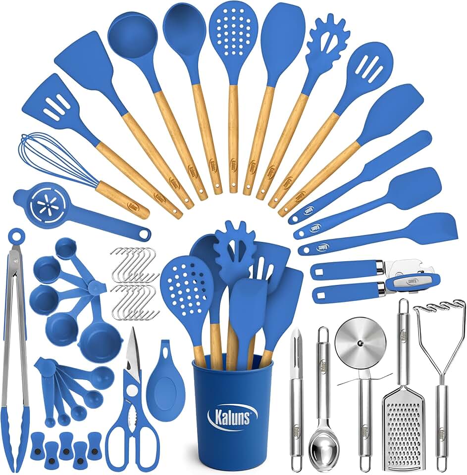50-Piece Heat-Resistant Silicone Kitchen Utensil Set