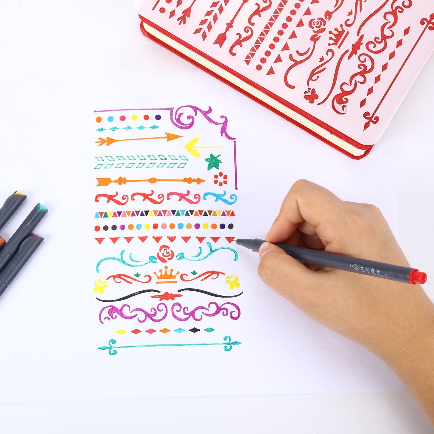 18-Color Fine Point Fineliner Pens for Journaling and Art