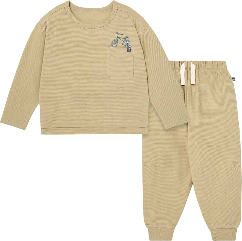 Toddler Boys' Green Long Sleeve T-Shirt and Jogger Set