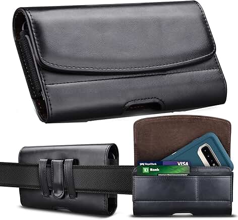Leather Phone Holster for Samsung Galaxy and iPhone models