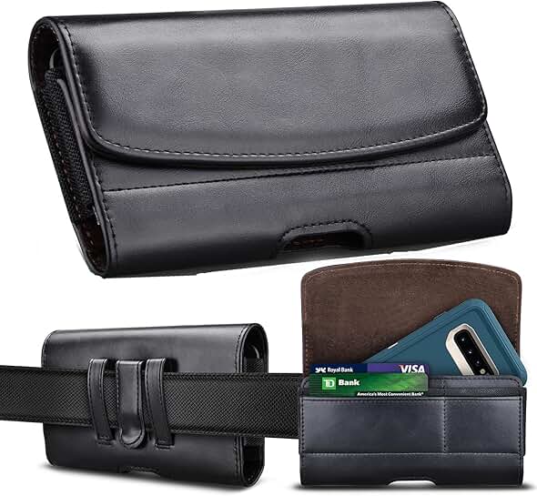 Leather Phone Holster for Samsung Galaxy and iPhone models