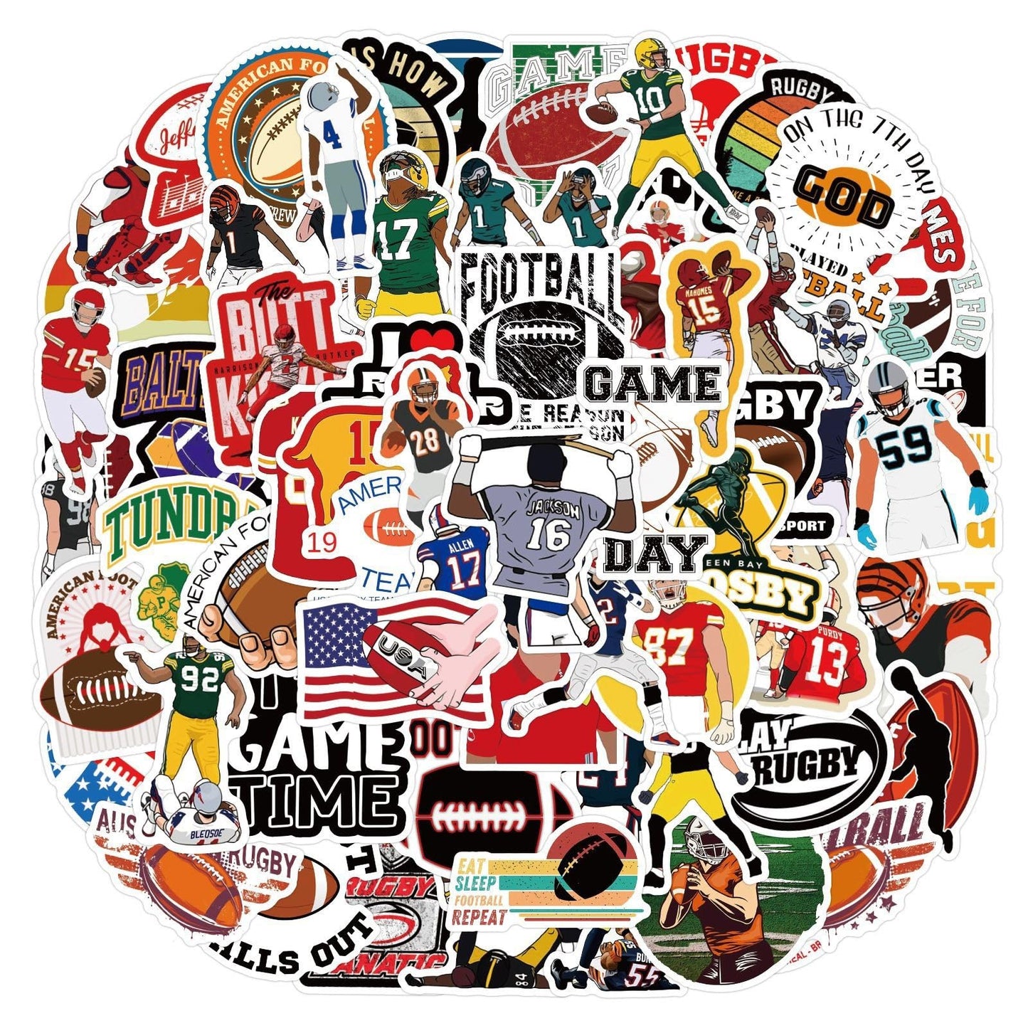 110 American Football Stickers for Fans
