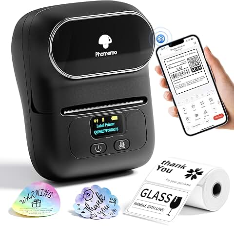 Portable Bluetooth Thermal Label Printer for Small Business