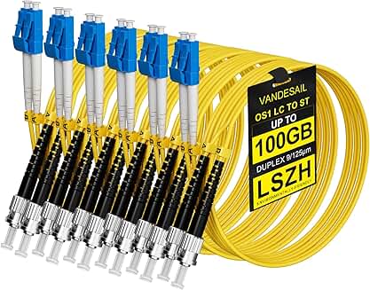 6 Pack 2M Single Mode Fiber Patch Cables