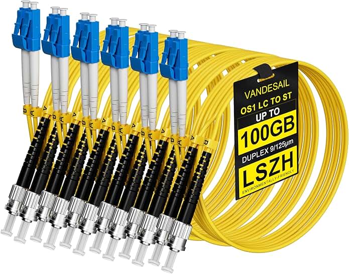 6 Pack 2M Single Mode Fiber Patch Cables