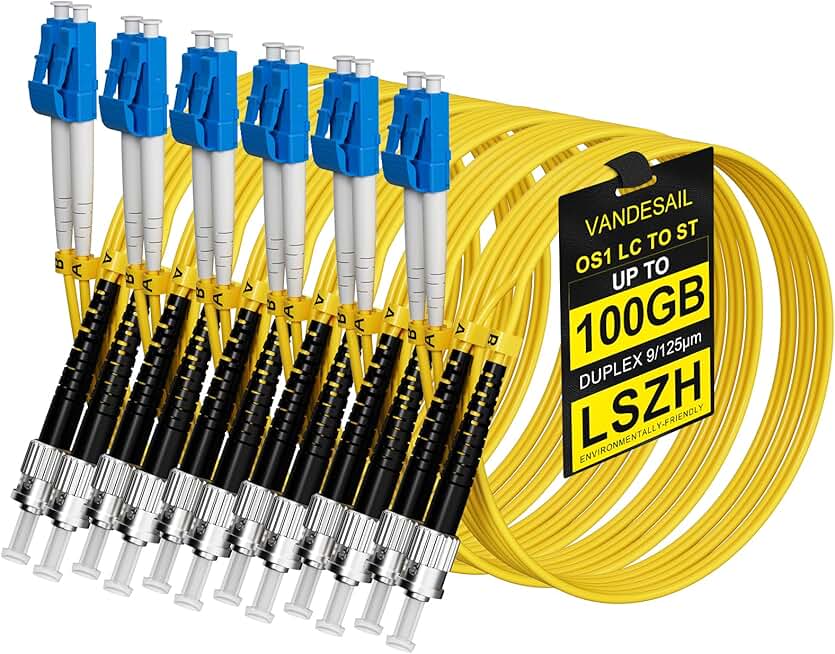 6 Pack 2M Single Mode Fiber Patch Cables