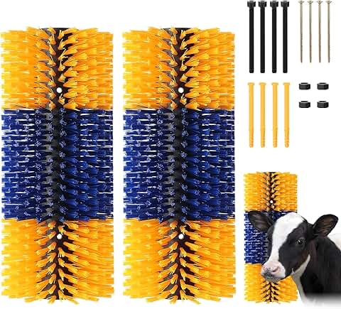 2-Pack Livestock Grooming Brushes for Horses and Cattle