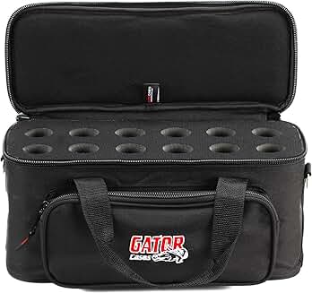 Carrying Bag with Foam Drops for 12 Microphones