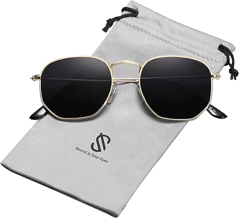 Small Square Polarized Sunglasses with Mirrored Lenses