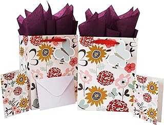 Set of 2 Medium Gift Bags with Cards and Tissue