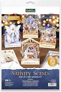 Nativity Scene Pop-Up Christmas Card Kit for Adults
