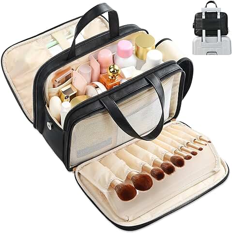 Large Waterproof Travel Toiletry Bag with 25 Pockets
