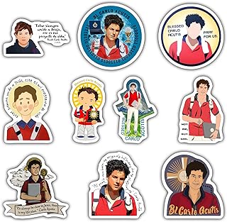 Set of 10 Christian Catholic Stickers, Waterproof Vinyl, 3 Inches