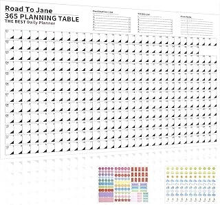 Yearly Wall Calendar with Stickers for Office or Home