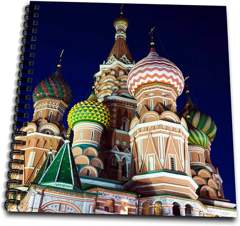 Drawing book, 8x8 inches, Moscow landmarks