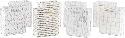 Set of 8 Small Gift Bags for Celebrations