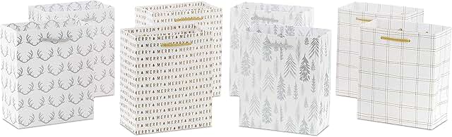 Set of 8 Small Gift Bags for Celebrations