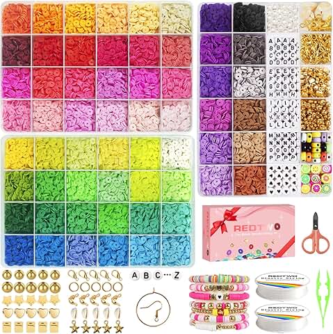 16000-Piece Clay Beads Kit for Friendship Jewelry