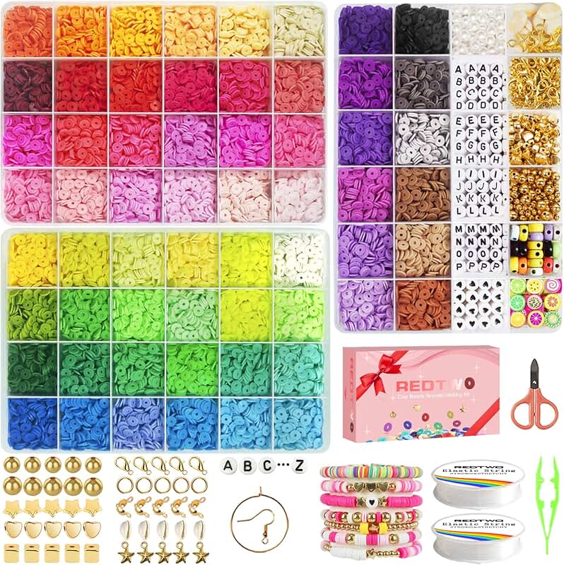 16000-Piece Clay Beads Kit for Friendship Jewelry