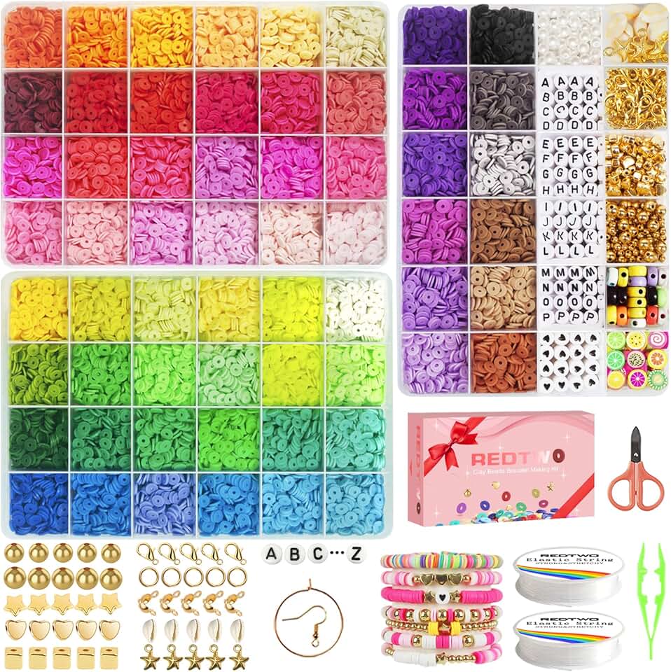 16000-Piece Clay Beads Kit for Friendship Jewelry