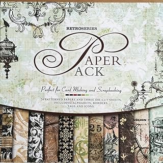 Vintage 12x12 Scrapbook Paper Pad with 27 Sheets