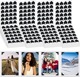 1200 Self-Adhesive Black Photo Corners for Scrapbooking