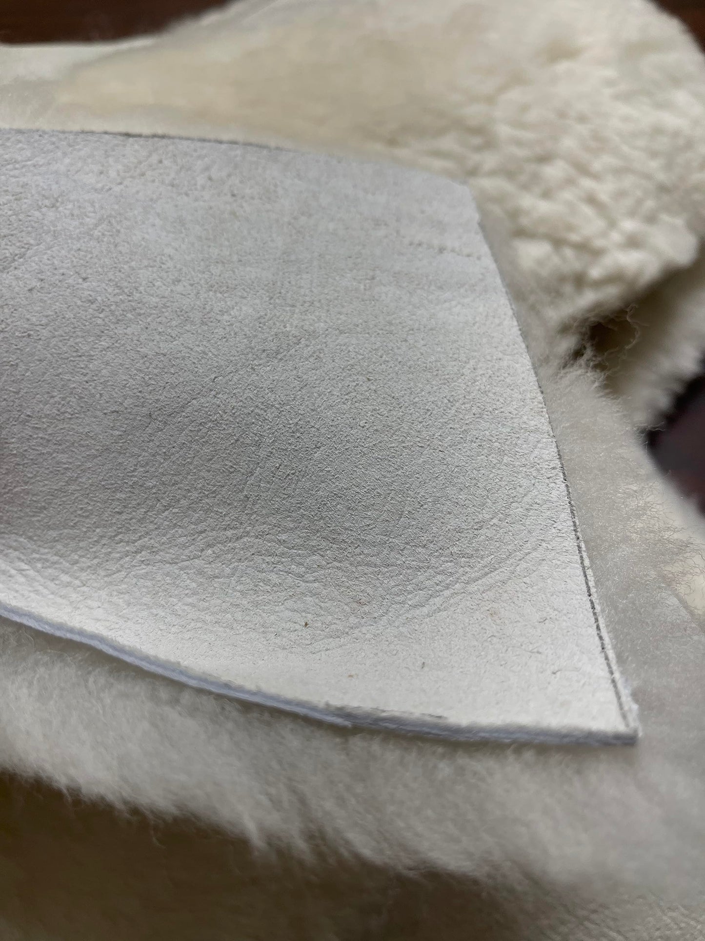 Leather and Wool Scraps 16-18 Pieces 10" x 5" 2lbs