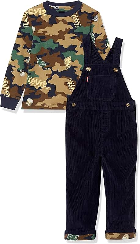 Baby Boys' Graphic T-shirt and Overalls Set
