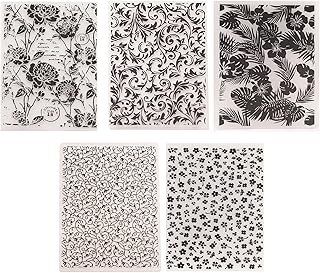 Set of 5 Plastic Embossing Folders for Card Making and Crafting