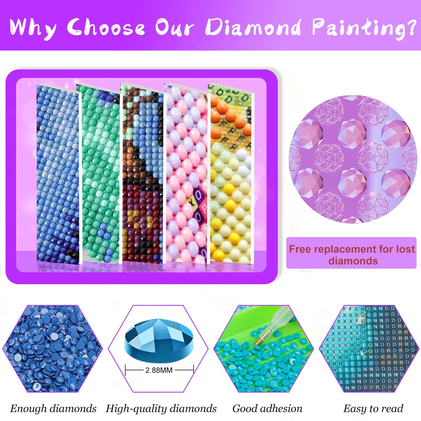 Night Moon and Pet Cat Diamond Art Kit 30x40 cm