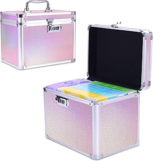 Pink Girls Makeup Organizer with Lock, Travel Size